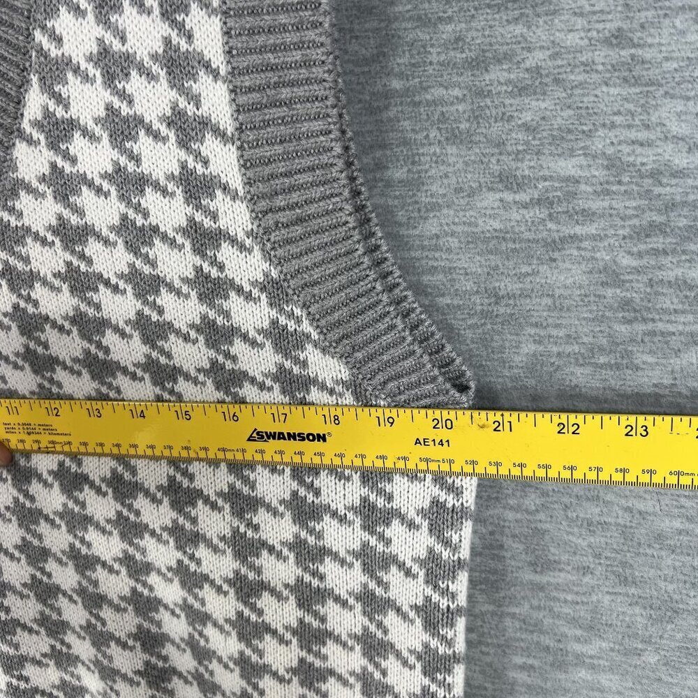 Abercrombie & Fitch Womens S Houndstooth Soft Knit Sweater Vest Cottagecore - Picture 10 of 13